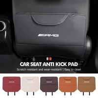 Car Anti Kick Pad Storage Pocket Seat Back Protector Kick Mat For Mercedes Benz AMG A B C E S G Class W201 W210 W108 W205 W203
