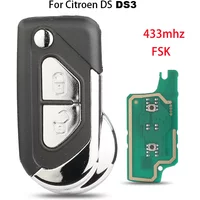 Flip Remote Car Key 433MHz FSK ID46 PCF7941 Chip For Citroen DS3 C3 Berlingo 2009-2017 Model: CE0523
