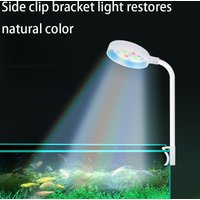 Clip-On LED Aquarium Light Full Spectrum USB 360° Rotatable Fish Tank Lighting Small with Adapter for Aquatic Environments