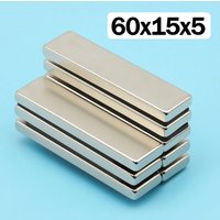 Industrial Standard Magnetic Strong Suction Heavy Duty NdFeB Magnet Rectangle Block 60x15x5mm DIY Craft Hardware Storage
