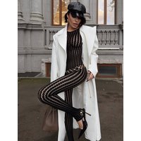 Tossy See-Through Sexy Black Jumpsuits Female Wrap Hollow Out Patchwork Printed Summer Women's Pants Skinny Fashion Rompers 2025