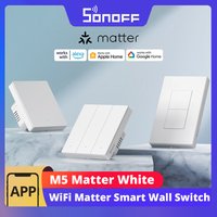 Interrupteur mural intelligent SONOFF M5 Matter ESP32 bidirectionnel, commande vocale EWeLink-Remote Switchman, compatible avec Alexa, Google, Apple Home, Alice