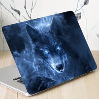 Two attractive blue werewolf sticker sets for laptops - made of scratch-resistant vinyl art for laptops and laptops in a self