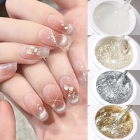 BORN PRETTY 5ml Spider Drawing Nail Gel Polish Gold Sliver Clear Flash Sparking Glitter Wire UV Soak Off Nail Art Painting Gel
