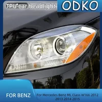 For Mercedes Benz ML Class W166 2012 2013 2014 2015 Car Headlight Tint Black Protective Film Transparent TPU Sticker Accessories