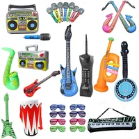 Children's Inflatable Musical Instruments Toy PVC Balloon Guitar Children's Stage Inflatable Props Microphone