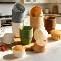 50-Pack Round Baking Cups Baking Curly Muffin Cups Heat Resistant Disposable Cupcake Cups Kitchen Baking Tools