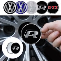 For Volkswagen GTI Polo Golf Passat Scirocco Tiguan Jetta T-ROC Touareg Taigo 4pcs 60/63/68mm Car Wheel Center Hub Cap Rim Cover