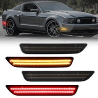 Dla Ford Mustang Base GT Shelby GT500 Boss 302 2010 2011 2012 2013 2014 Dymione Soczewki LED Przednie Tylne Światła Boczne Oznaczeniowe Zderzaka