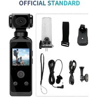 4K Ultra HD Pocket Action Camera 270° Rotatable Vlog Wifi Mini Sports Cam Waterproof Case Helmet Travel Bicycle Driver Recorder