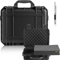 2 Sizes Plastic Tool Box Waterproof Case Safety Equipment Hard Case Large Tool Box Storage Anti Impact Suitcase Foam Tool Case