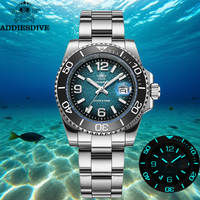 ADDIESDIVE Watches for Men AD2513 Fashion Blue 41mm AR Coated Quartz Watches Waterproof 20Bar Luminous Diving Watch Reloj Hombre