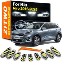 13Pcs Car LED Bulb Interior Dome Reading License Plate Light Kit For Kia Niro 2016 2017 2018 2019 2020 2021 2022 2023 2024 2025