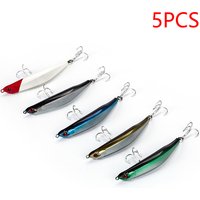 5PCS Bent Pencil Crankbait Fishing Lures Hard Baits Artificial Wobblers For Pike Trolling Trout Topwater Striped Bass Swimbait