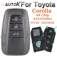 Smart Remote Key for Toyota Corolla Cross 2018+ B2U2K2R 433/434MHz 4A Chip 8990H-02050 HITAG AES NCF29A1M Key Housing 3 Buttons