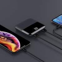 20000mAh Mini Power Bank with 2 USB Ports Mini Digital LED Display Power Bank Dual USB Opuout Charger Power Bank Large Capacity
