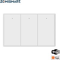 Interrupteur WiFi Zemismart 1, 2 ou 3 gangs, interrupteurs d'éclairage nécessitant une neutre, compatible Tuya Smart Life, télécommande, interrupteur poussoir US