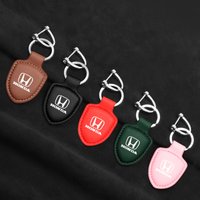 PU Leather Car Keychain Key Decoration Ring Anti-Loss Pendants For Honda Civic Accord Fit City Vezel CR-V Odyssey Pilot Jazz HRV