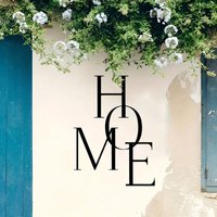 Vintage HOME Metal Wall Art, Iron Rustic Decor for Living Room, Holiday Housewarming Gift