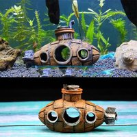 Resin Submarine Ornaments Fish Shrimp Shelter Cave Landscaping Accessories for Aquarium Fish Tank Decorations Background