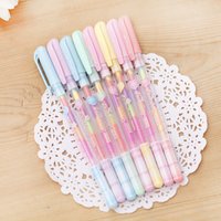 6 Piece Cute Candy Text Marker Gel Pen Change 7 Colors Stationery