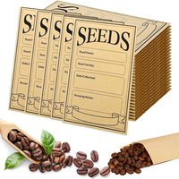 50-piece brown seed envelopes, self-adhesive kraft paper seed storage envelopes, 8×12cm mini seed bags