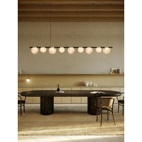 2026 Natural Marble Pieces LED Chandelier Lustre Alabaster Pendant Light Suspension Luminaire Lampen For Foyer Dinning Room