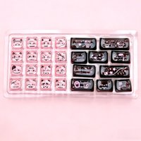 Black Pink Cute Cat Keycaps MAO Profile 26 Keys Transparent PC DIY Magnetic Switch Keycaps