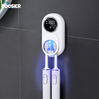 Toothbrush Sterilizer Electric UV Toothbrush Sterilizer Portable Rechargeable Wall Mounted Toothbrush Holder Sterilization Dryer