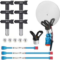 12 Pcs Airless Paint Sprayer Accessories Set Included 6 Pcs Nozzle (211,313,415,515,517,623)&2Pcs Tip Guard &3 Pcs Spraying Gun