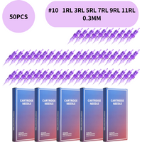 50 100Pcs Tattoo Cartridge Needles Cartridges Round Liner 3 5 7 9 11RL Black Tattoo ink pigment for Rotary Tattoo Machine Supply
