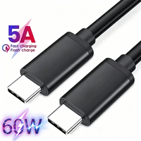 0.3m/0.5/1m/1.5m/2m 60W Type C to Type C Fast Charging Phone Data Cables USB -C Fast Charging Wire PD Quick Charge 3.0 Data Cord