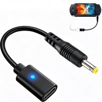 USB C Cable For PSP1000 2000 3000 Controller Charging Adapter Type C LED Convert Cord For PSP 3000 Game Console Power Wire
