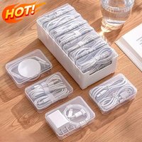1Set Desk Storage Data Cable Storage Box Cable Organizer Bag Power Charging Cable Management Jewelry Practical Storage New