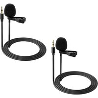NEEWER 2 Pack Lavalier Lapel Microphone for DJI Wireless Mic Transmitters, Compatible with Rode Wireless GO II 2