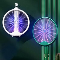 USB Rechargeable Electric Mosquito Racket Portable Foldable Killer Lamp Fly Swatter Repellent for Home And Garden Safety
