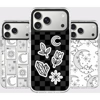 Sum Lunar Star White Border Magnetic Impact Phone Case Cover for IPhone 13 14 15 16 17 Pro Max Case for IPhone Air
