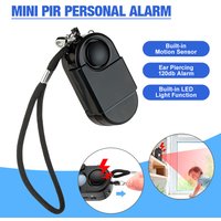 Portable Mini Motion Detector Alarm 120DB Siren SOS Flashligh LED Light Security Alarm For Travel Home Kids Safe Personal Alarms