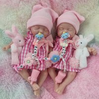 7" Micro Preemie Full Body Silicone baby Doll Lifelike Mini Reborn Doll Surprice Children Anti-Stress
