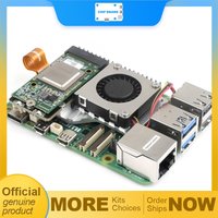 Waveshare PCIe to M.2 adapter board for Raspberry Pi 5 with cooling fan, supporting 2230 and 2242 NVMe SSD expansion