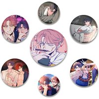 58mm Sketch Anime Round Soft Button Pin Cute Interesting Creative Character Brooch for Backpack Clothes Decoration Fashion Gifts
