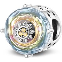 Popular 925 Sterling Silver Shining Sun Charms Bead Fit Original Bracelet DIY Birthday Jewelry
