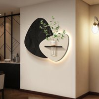 Advanced sense entrance door hydroponic green plant LED light painting living room three-dimensional sandstone painting