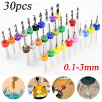 30 stücke 0,1mm-3mm PCB Legierung Micro Bohrer Kits 3,175mm Runde Schaft Holzbearbeitung Gravur Bohrer manuelle Werkzeug Zimmerei Zubehör