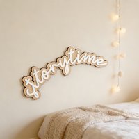 1pc Personalized Double-layer Wooden Surname Brand, Custom Content, Children's Room Decoration, Baby Name Identification