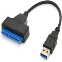 SATA-to-USB 3.0/2.0 Adapter Cable for 2.5-inch External HDDs and SSDs — Compatible with SATA III (22-pin) and USB 3.0 Interfaces