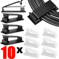 Self-adhesive Wire Organizer Cable Holder Cord Management Harness Clamp Clip For PC Power USB Cable Wiring Desktop Cord Manager