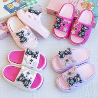 New Popular Cartoon Letter Lightning Bear Versatile Girls' Eva Slippers Fashionable Dual-Color Soft-Soled Non-Slip Sandals 831