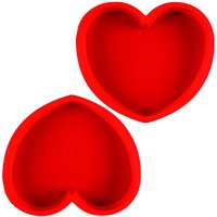 Silicone Heart Shaped Cake Pans for Baking 10inch Cake Molds for Chocolate Non-stick Food Grade silicone bakeware Easy Clean