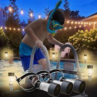 Outdoor Solar Fence Buckle Lights Swimming Pool Fence Hanging Lamp Weatherproof Accessories Backyard Garden Patio Night Lights